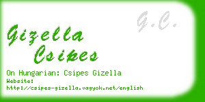 gizella csipes business card